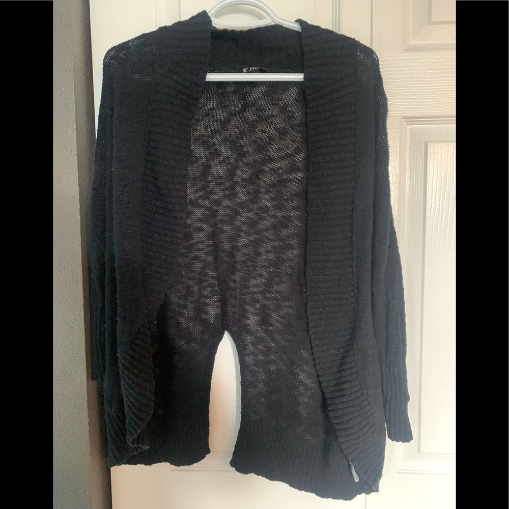 Express Black Knit Cardigan 3/4 Sleeve
